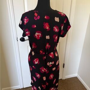 CAbi Black skirt and blouse set with Pink Accents